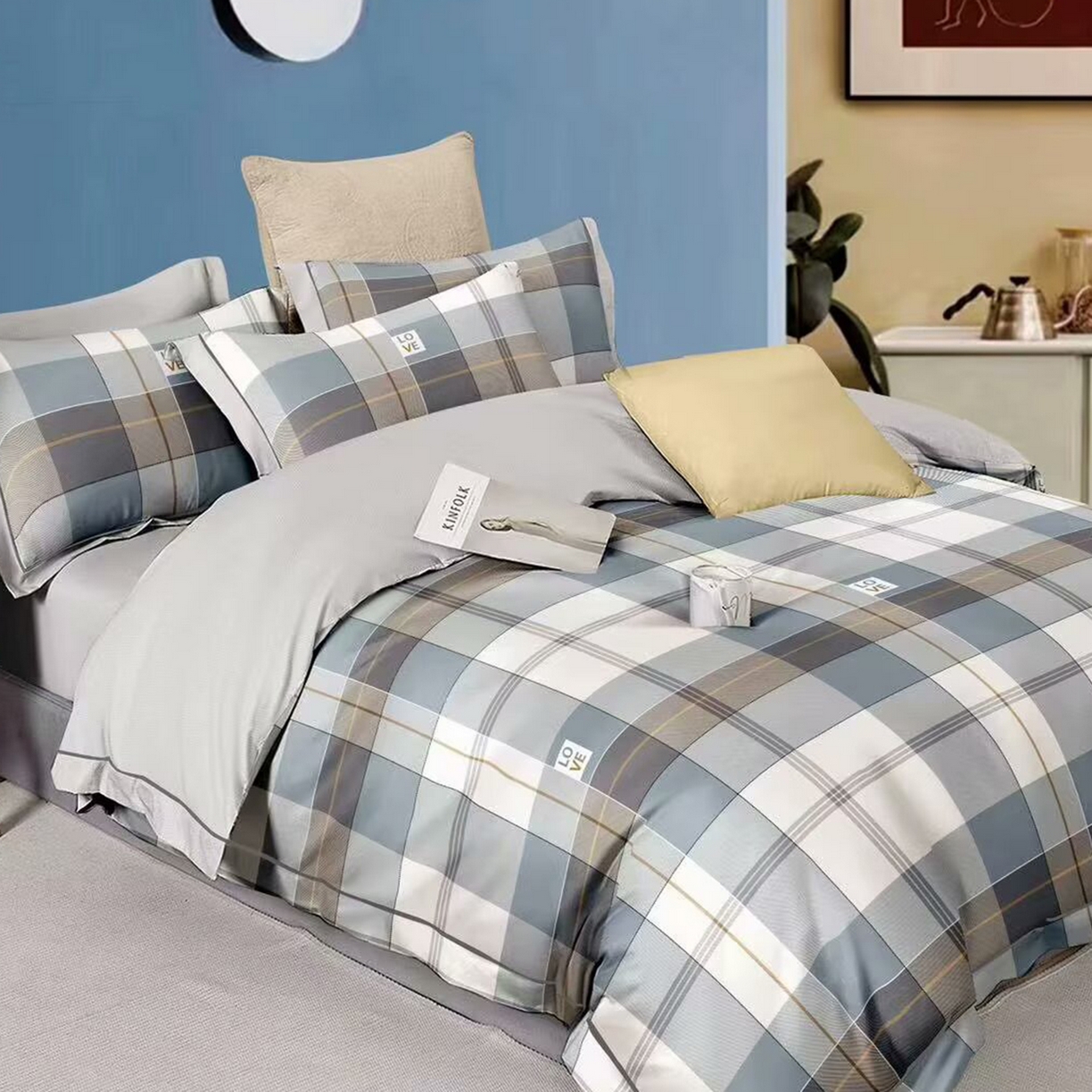 91家纺网 家纺一手货源 找家纺 （总）未来家居 2025新款长绒棉四件套UML13370