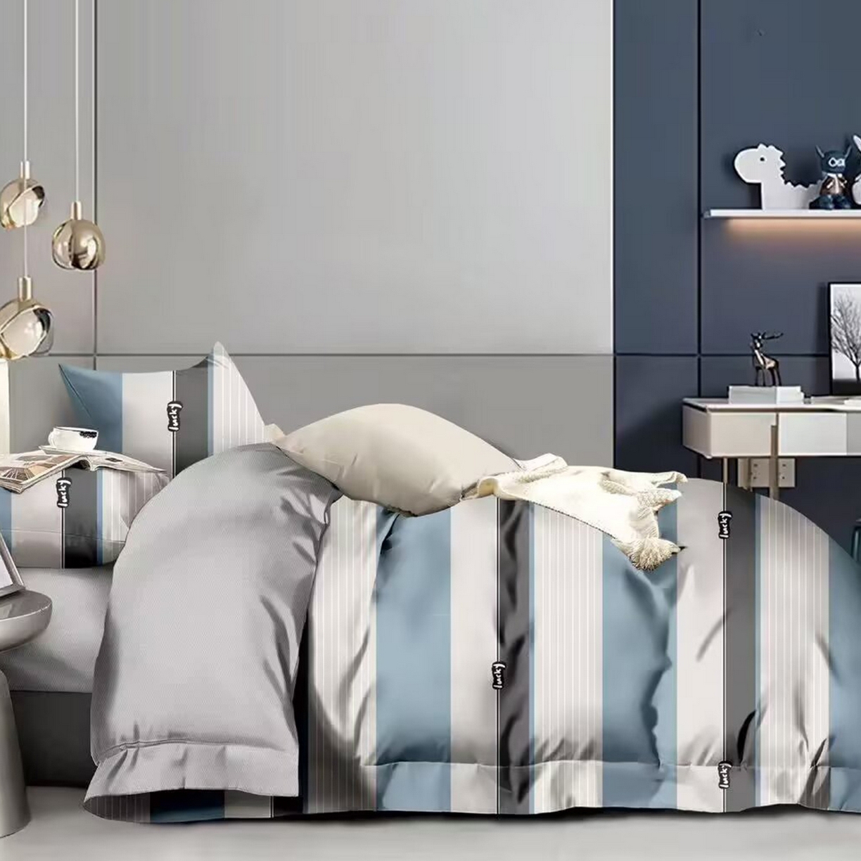 91家纺网 家纺一手货源 找家纺 （总）未来家居 2025新款长绒棉四件套UML13370