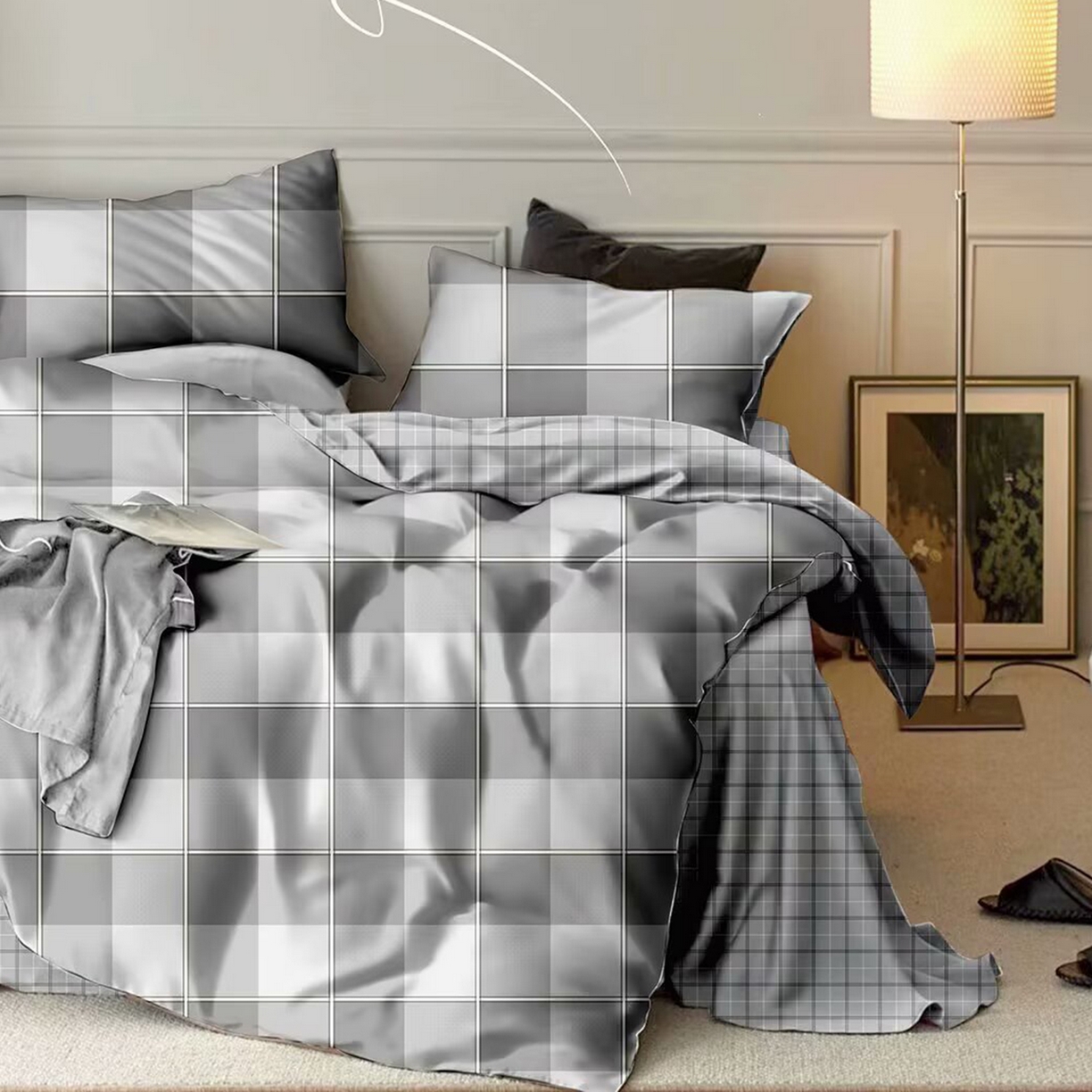 91家纺网 家纺一手货源 找家纺 （总）未来家居 2025新款长绒棉四件套UML13370