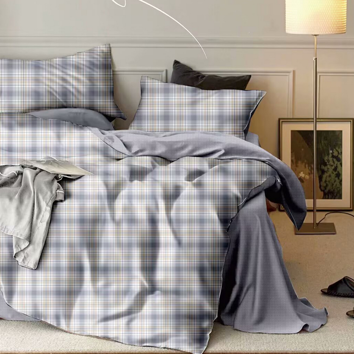 91家纺网 家纺一手货源 找家纺 （总）未来家居 2025新款长绒棉四件套UML13370