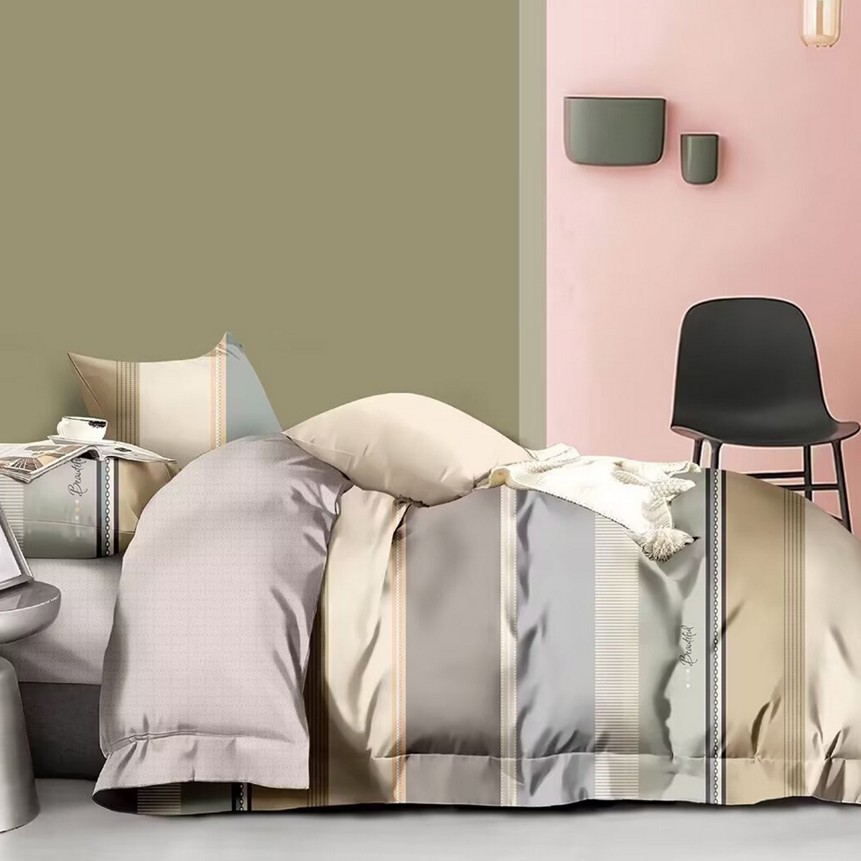 91家纺网 家纺一手货源 找家纺 （总）未来家居 2025新款长绒棉四件套UML13370