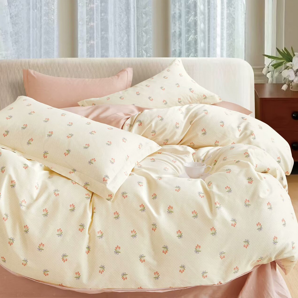 91家纺网 家纺一手货源 找家纺 （总）未来家居 2025新款长绒棉四件套UML13370