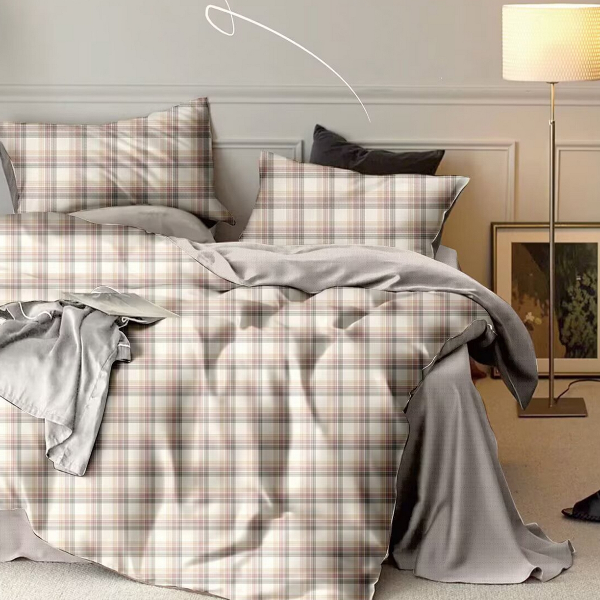 91家纺网 家纺一手货源 找家纺 （总）未来家居 2025新款长绒棉四件套UML13370