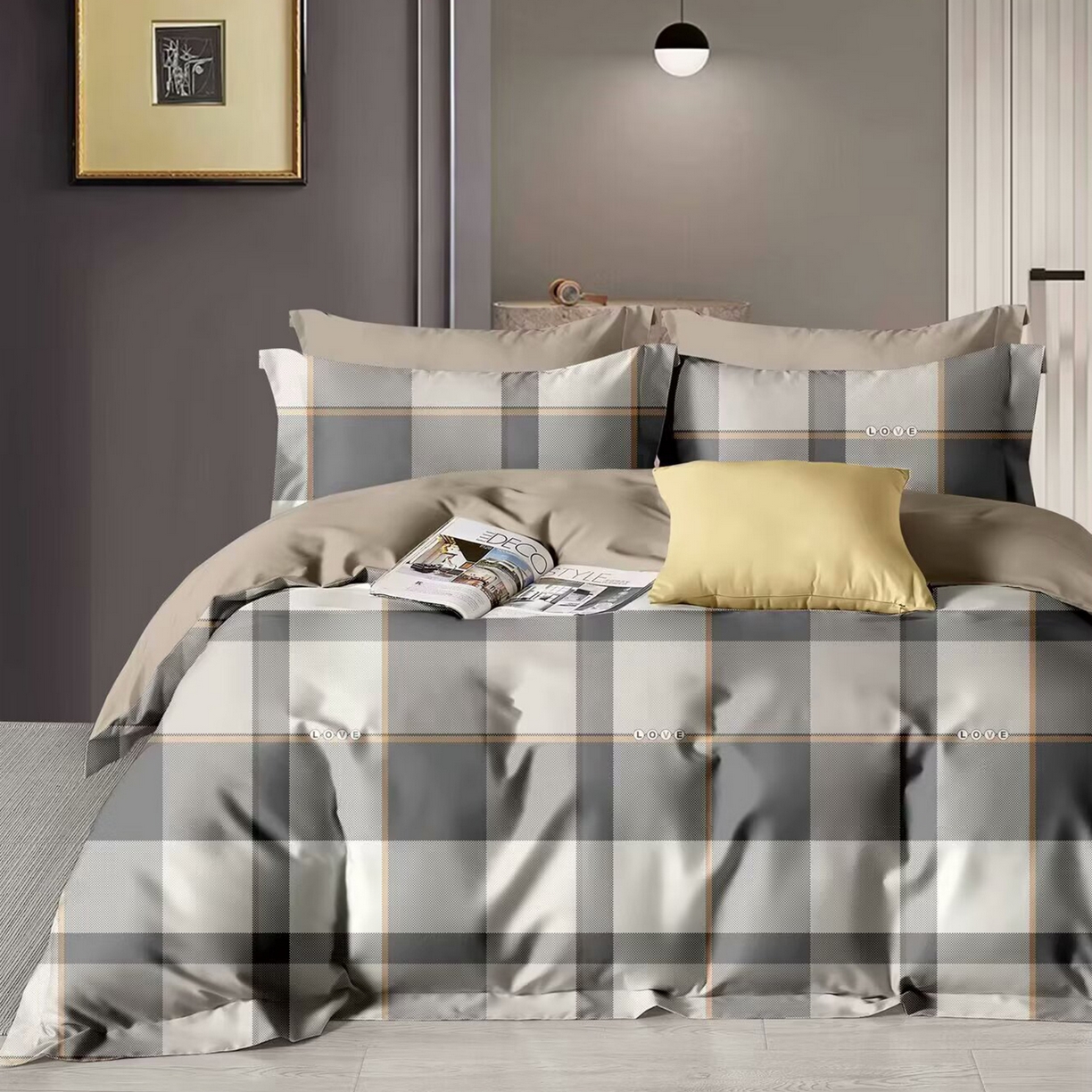 91家纺网 家纺一手货源 找家纺 （总）未来家居 2025新款长绒棉四件套UML13370