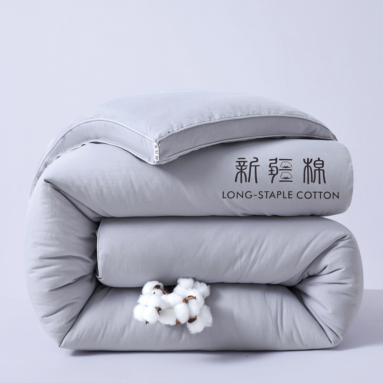 91家纺网 家纺一手货源 找家纺 思雅庭 2025新款原棉水洗棉新疆棉花被被子被芯 梦灰