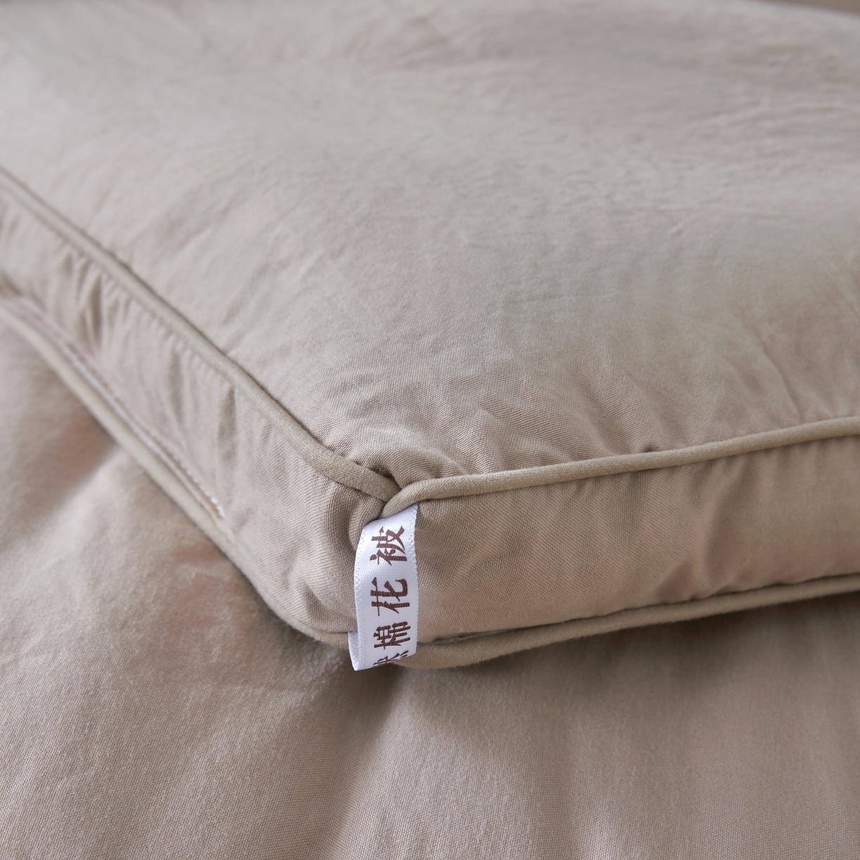 91家纺网 家纺一手货源 找家纺 思雅庭 2025新款原棉水洗棉新疆棉花被被子被芯 卡其