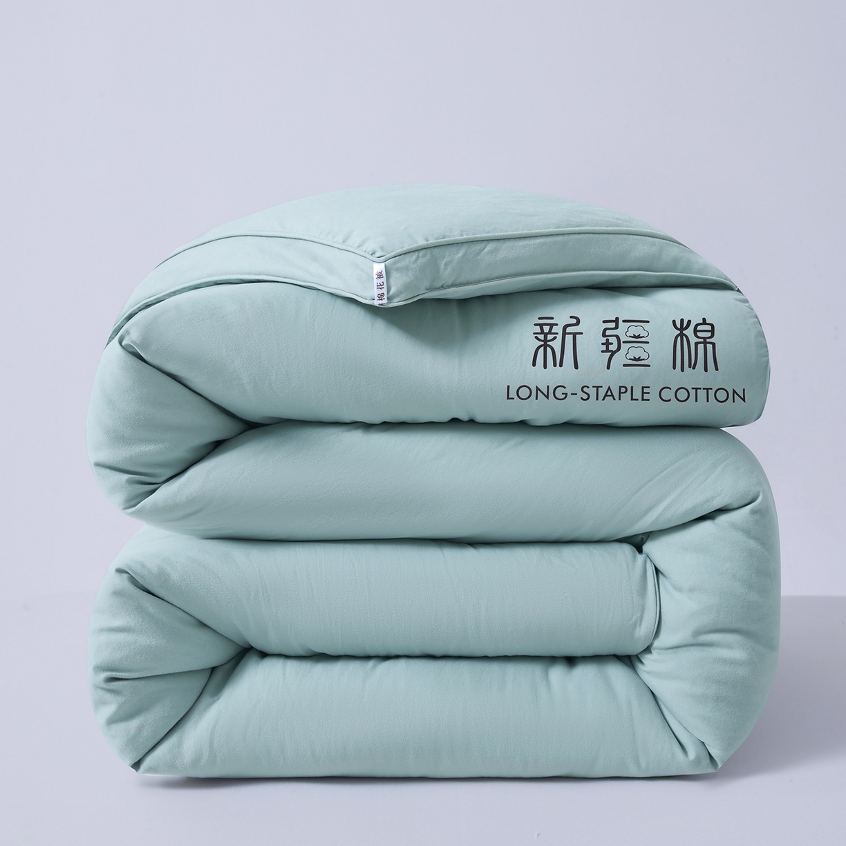 91家纺网 家纺一手货源 找家纺 思雅庭 2025新款原棉水洗棉新疆棉花被被子被芯 青绿