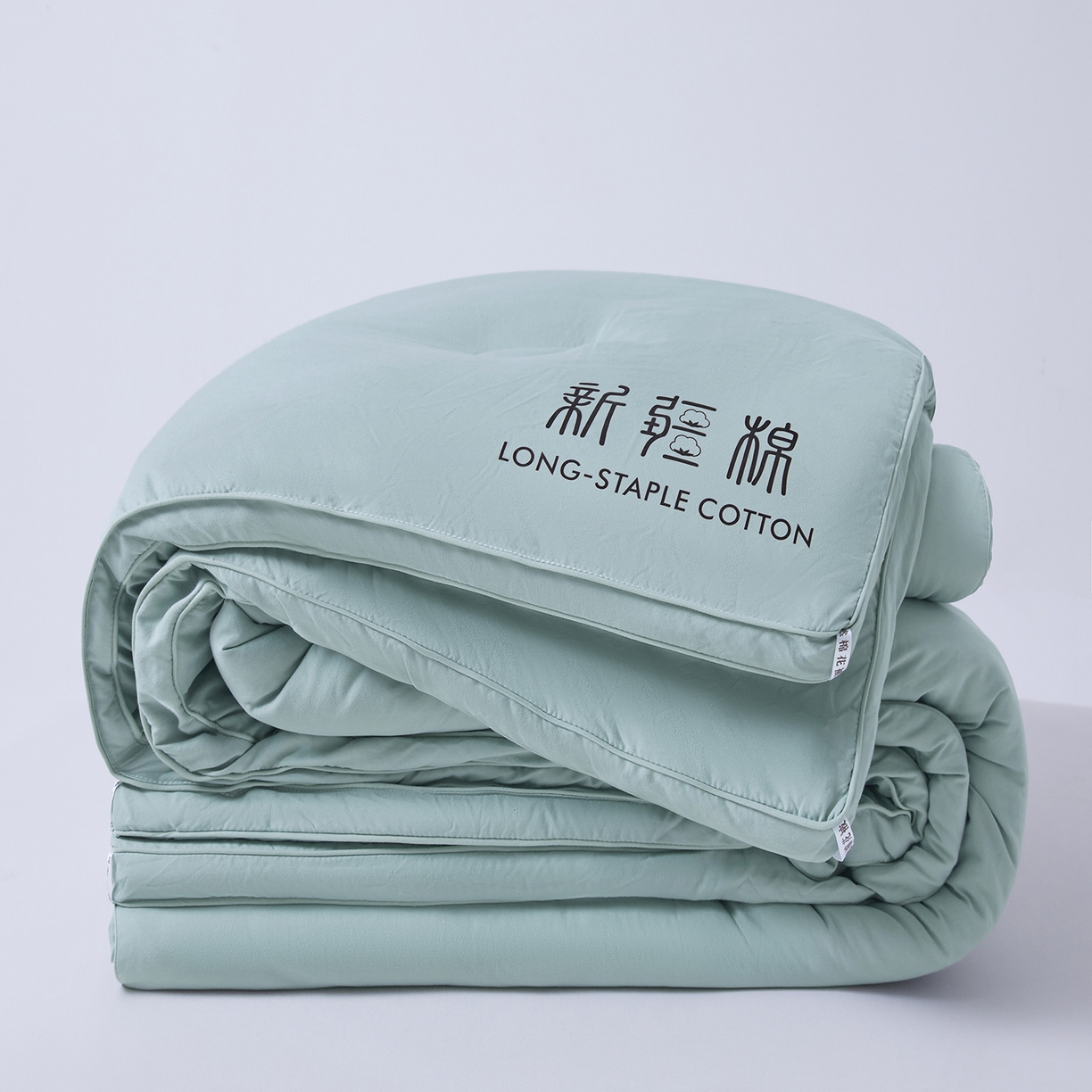 91家纺网 家纺一手货源 找家纺 思雅庭 2025新款原棉水洗棉新疆棉花被被子被芯 青绿