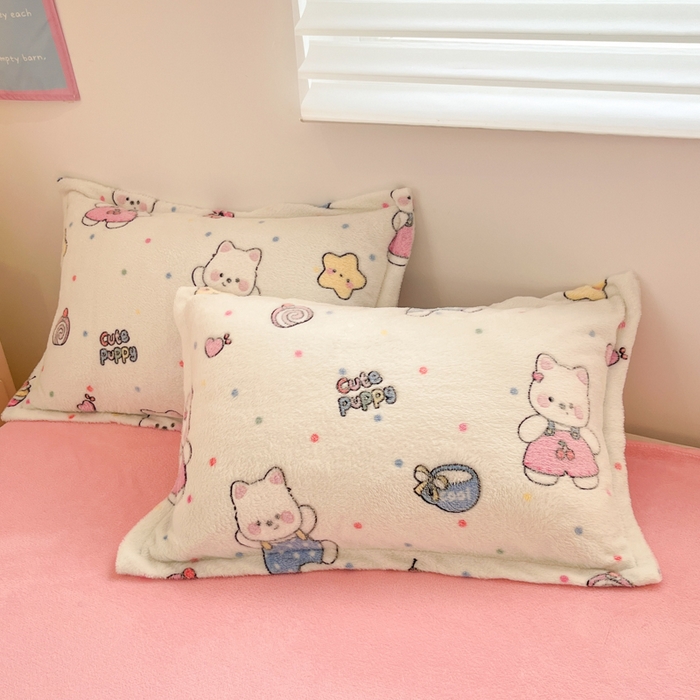 91家纺网 家纺一手货源 找家纺 川悦生活 2025新款立体雪花绒印花大床四件套系列二场景一 派对西高地