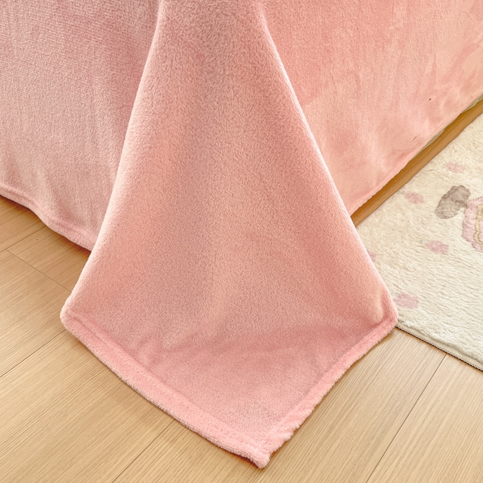 91家纺网 家纺一手货源 找家纺 川悦生活 2025新款立体雪花绒印花大床四件套系列二场景一 月桂-粉