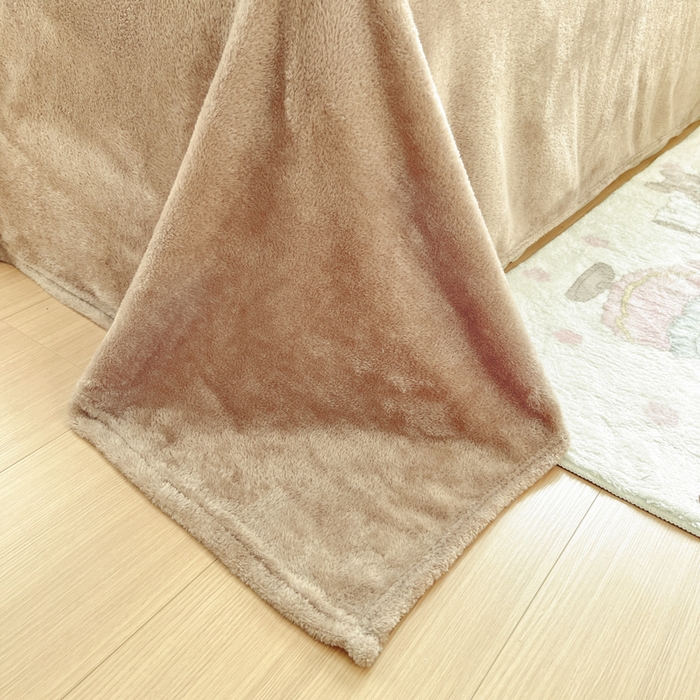 91家纺网 家纺一手货源 找家纺 川悦生活 2025新款立体雪花绒印花大床四件套系列二场景一 月桂-浅咖