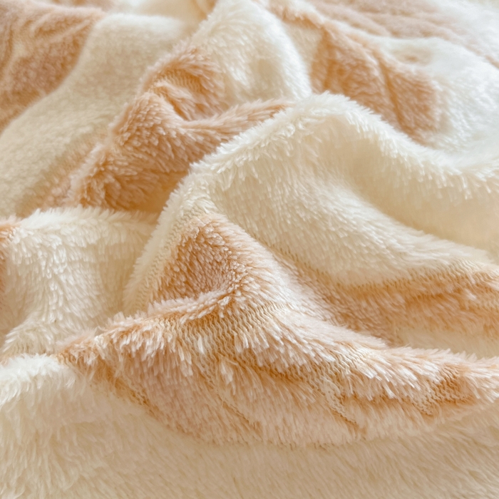 91家纺网 家纺一手货源 找家纺 川悦生活 2025新款立体雪花绒印花大床四件套系列二场景一 月桂-浅咖