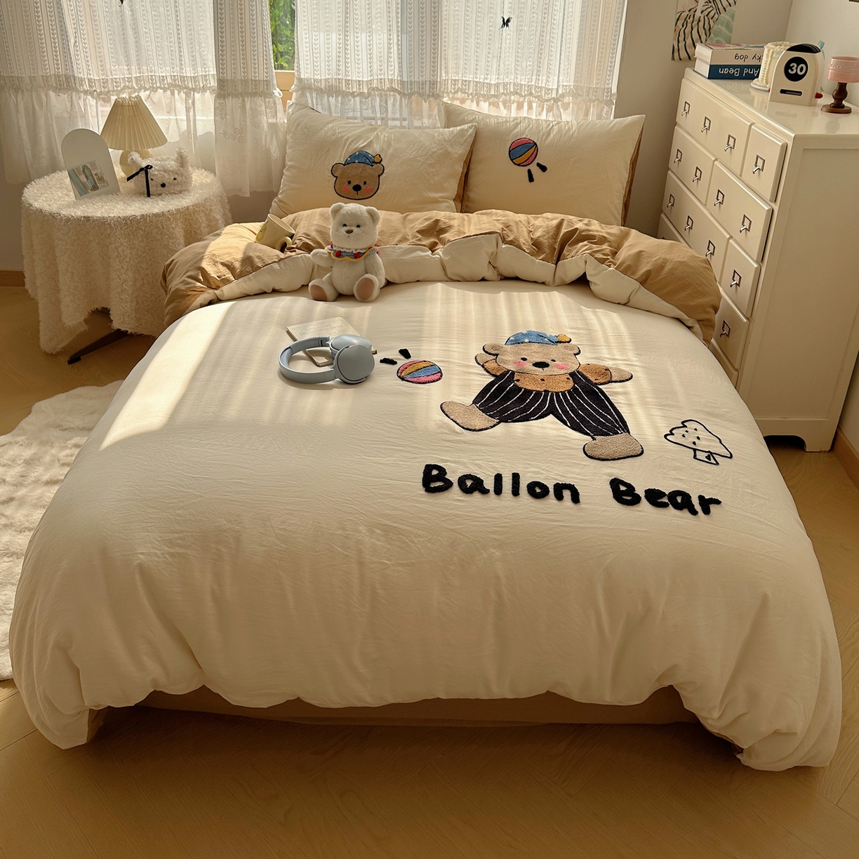 91家纺网 家纺一手货源 找家纺 盼季家纺 2025年A类毛巾绣水洗棉床上用品四件套学生宿舍床单被套三件套（含买家秀） 毛巾绣-足球宝贝