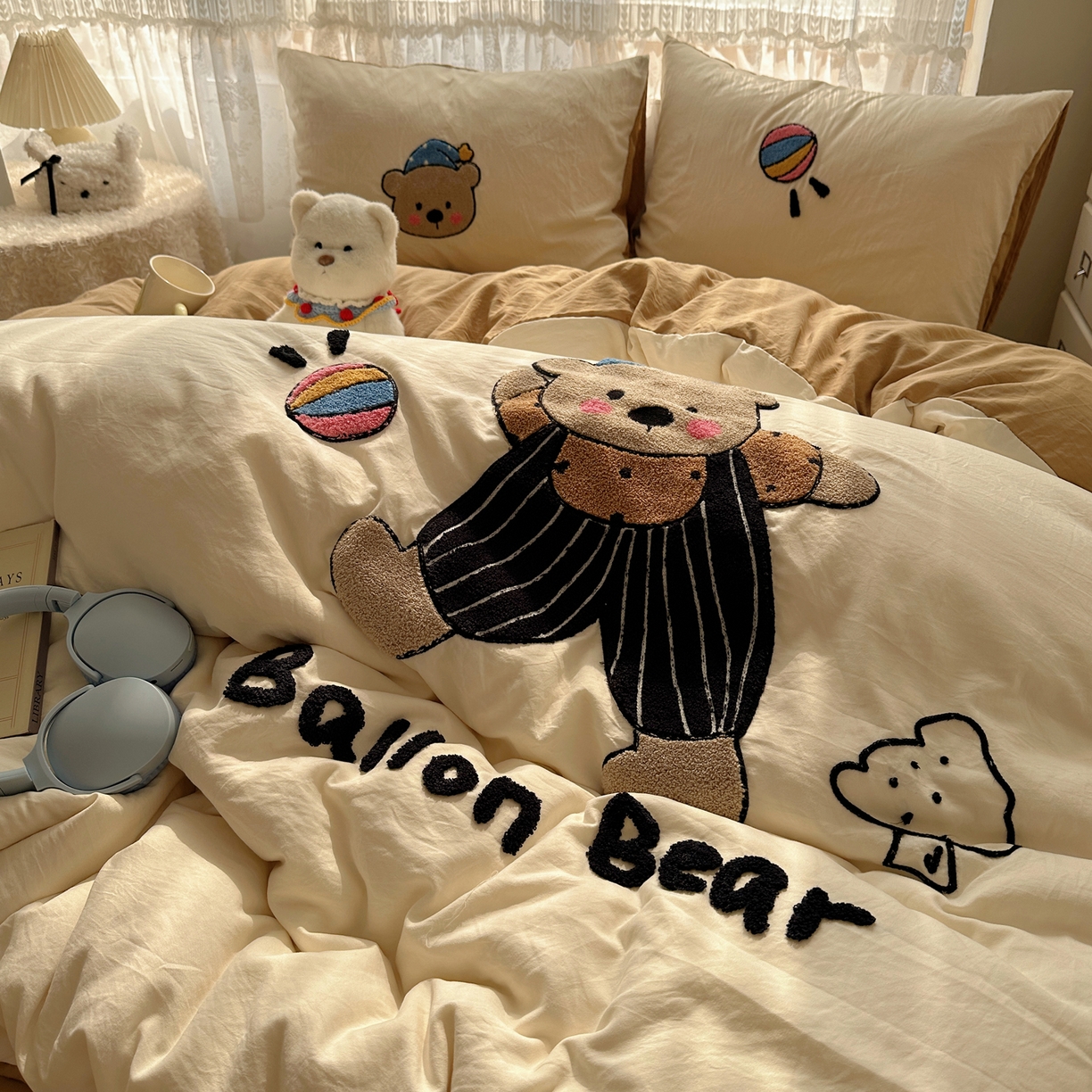 91家纺网 家纺一手货源 找家纺 盼季家纺 2025年A类毛巾绣水洗棉床上用品四件套学生宿舍床单被套三件套（含买家秀） 毛巾绣-足球宝贝