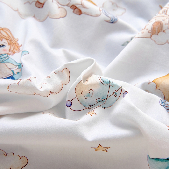 91家纺网 家纺一手货源 找家纺 （总）梵赫 2025新款纯棉A类50*50数码卡通小版婴童套件幼儿园三件套