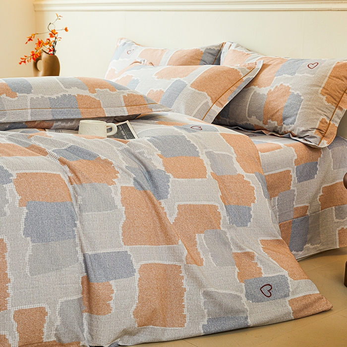 91家纺网 家纺一手货源 找家纺 名优家纺 2025新款全棉纯棉磨毛数码印花四件套 安格斯-粉