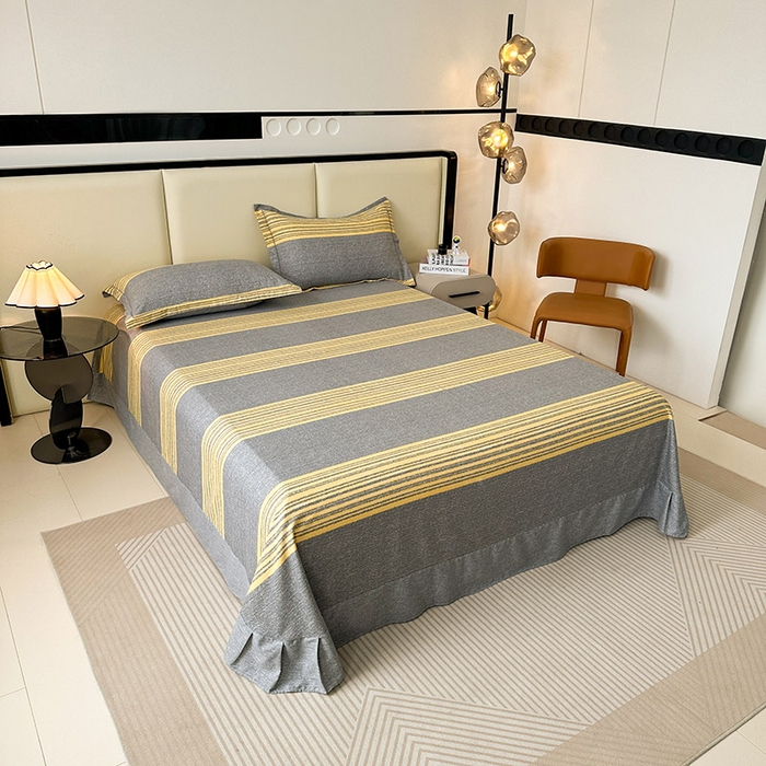 91家纺网 家纺一手货源 找家纺 名优家纺 2025新款全棉纯棉磨毛数码印花四件套 戴森-黄