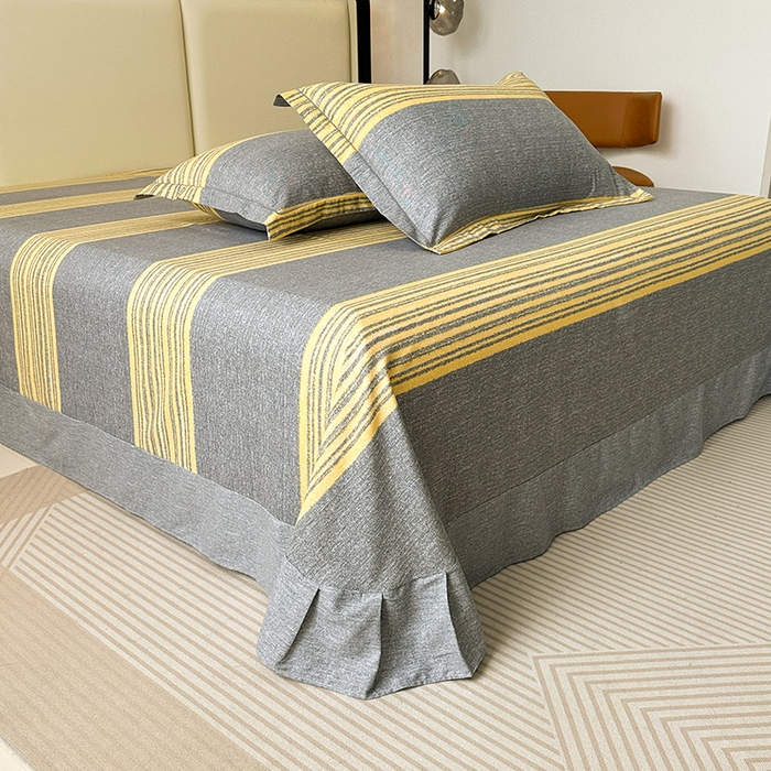 91家纺网 家纺一手货源 找家纺 名优家纺 2025新款全棉纯棉磨毛数码印花四件套 戴森-黄