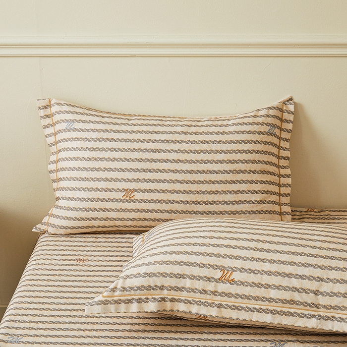 91家纺网 家纺一手货源 找家纺 名优家纺 2025新款全棉纯棉磨毛数码印花四件套 古里-咖