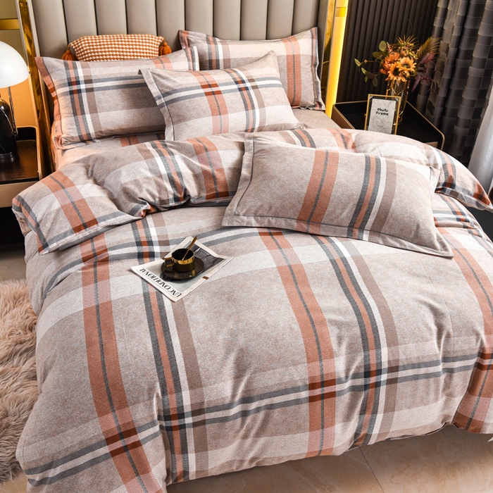 91家纺网 家纺一手货源 找家纺 名优家纺 2025新款全棉纯棉磨毛数码印花四件套 简约世界