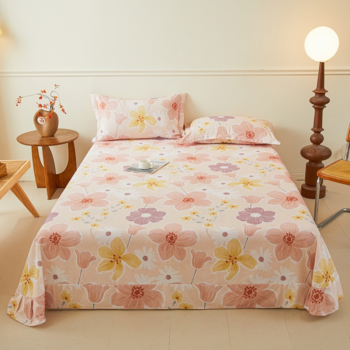 91家纺网 家纺一手货源 找家纺 名优家纺 2025新款全棉纯棉磨毛数码印花四件套 锦卉