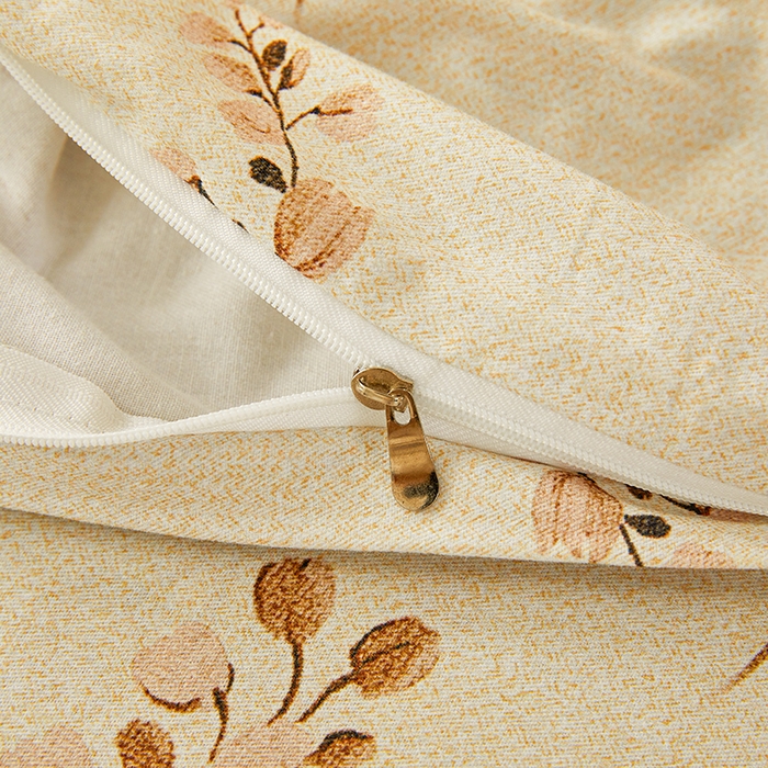 91家纺网 家纺一手货源 找家纺 名优家纺 2025新款全棉纯棉磨毛数码印花四件套 静婉-咖