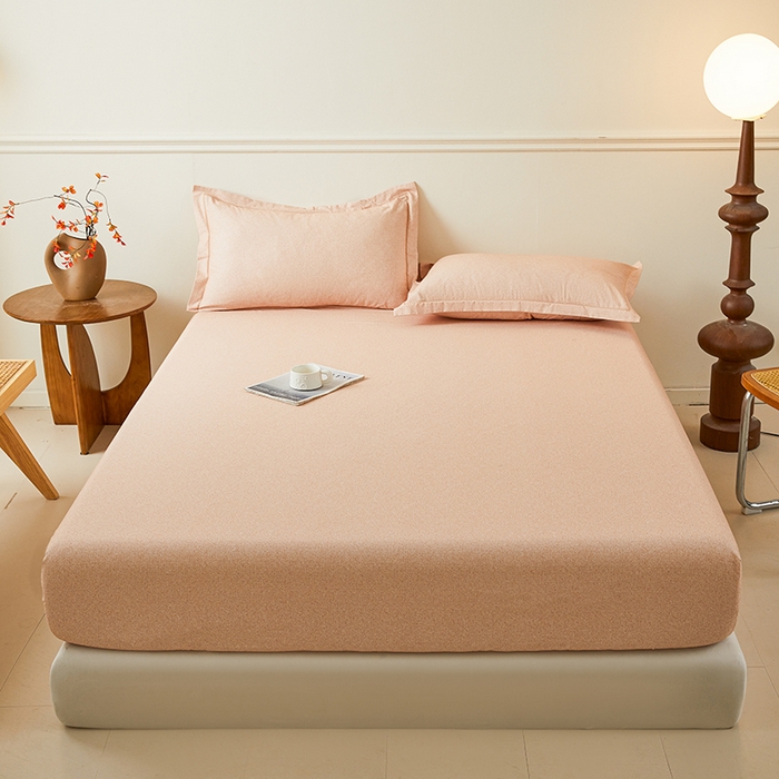 91家纺网 家纺一手货源 找家纺 名优家纺 2025新款全棉纯棉磨毛数码印花四件套 蜜糖桔