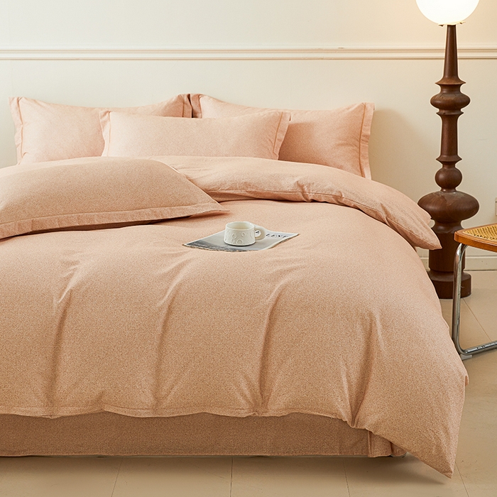 91家纺网 家纺一手货源 找家纺 名优家纺 2025新款全棉纯棉磨毛数码印花四件套 蜜糖桔