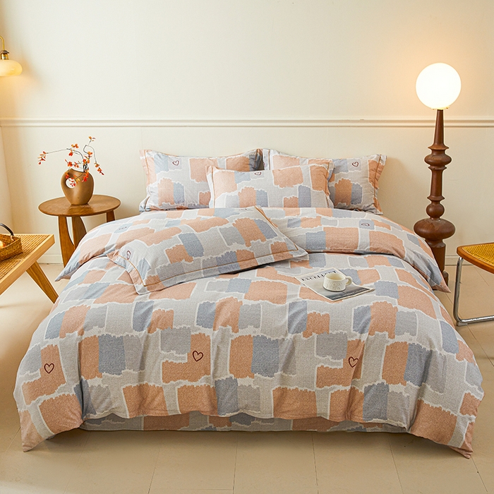 名优家纺 2025新款全棉纯棉磨毛数码印花单被套单品被套被套单件 安格斯-粉