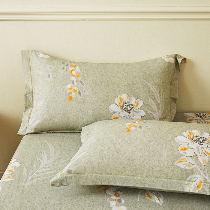 91家纺网 家纺一手货源 找家纺 名优家纺 2025新款全棉纯棉磨毛数码印花单被套单品被套被套单件 芙语-绿