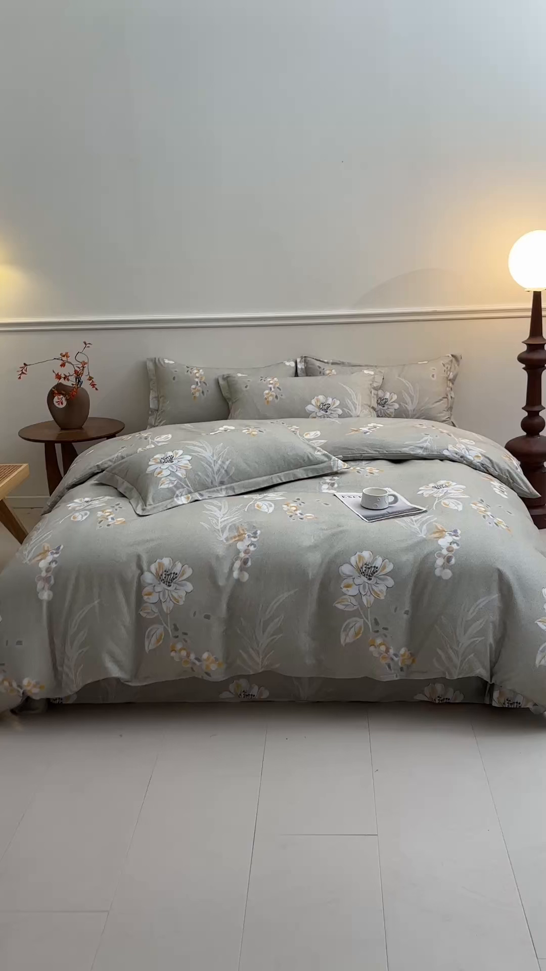 91家纺网 家纺一手货源 找家纺 名优家纺 2025新款全棉纯棉磨毛数码印花单被套单品被套被套单件 芙语-绿