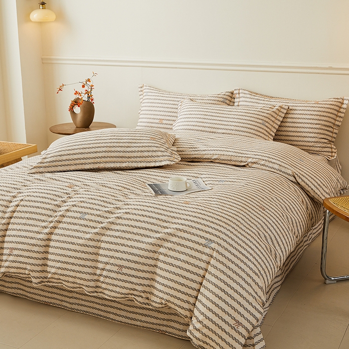 91家纺网 家纺一手货源 找家纺 名优家纺 2025新款全棉纯棉磨毛数码印花单被套单品被套被套单件 古里-咖