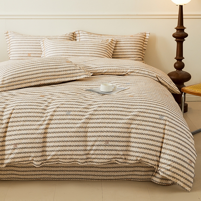 91家纺网 家纺一手货源 找家纺 名优家纺 2025新款全棉纯棉磨毛数码印花单被套单品被套被套单件 古里-咖