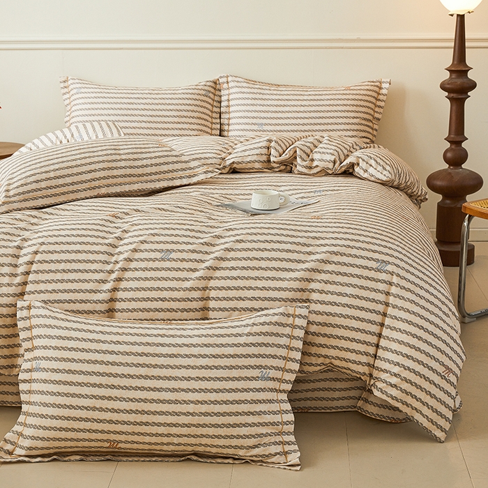 91家纺网 家纺一手货源 找家纺 名优家纺 2025新款全棉纯棉磨毛数码印花单被套单品被套被套单件 古里-咖