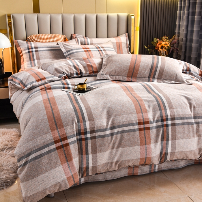 91家纺网 家纺一手货源 找家纺 名优家纺 2025新款全棉纯棉磨毛数码印花单被套单品被套被套单件 简约世界