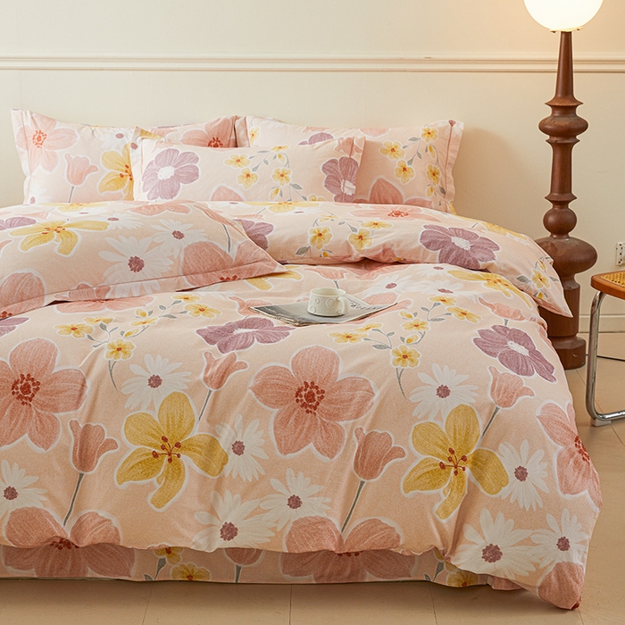 91家纺网 家纺一手货源 找家纺 名优家纺 2025新款全棉纯棉磨毛数码印花单被套单品被套被套单件 锦卉