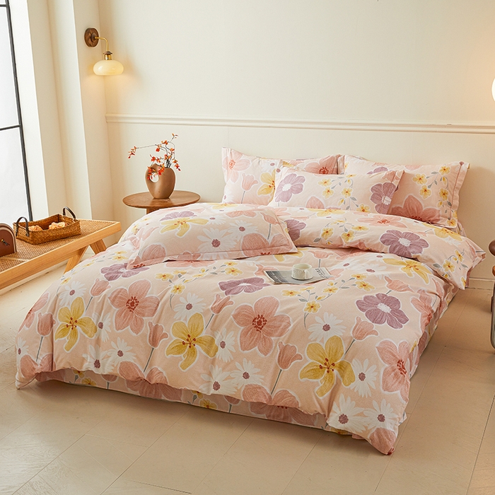 91家纺网 家纺一手货源 找家纺 名优家纺 2025新款全棉纯棉磨毛数码印花单被套单品被套被套单件 锦卉