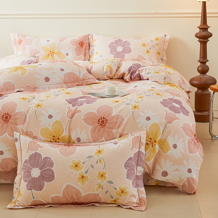 91家纺网 家纺一手货源 找家纺 名优家纺 2025新款全棉纯棉磨毛数码印花单被套单品被套被套单件 锦卉