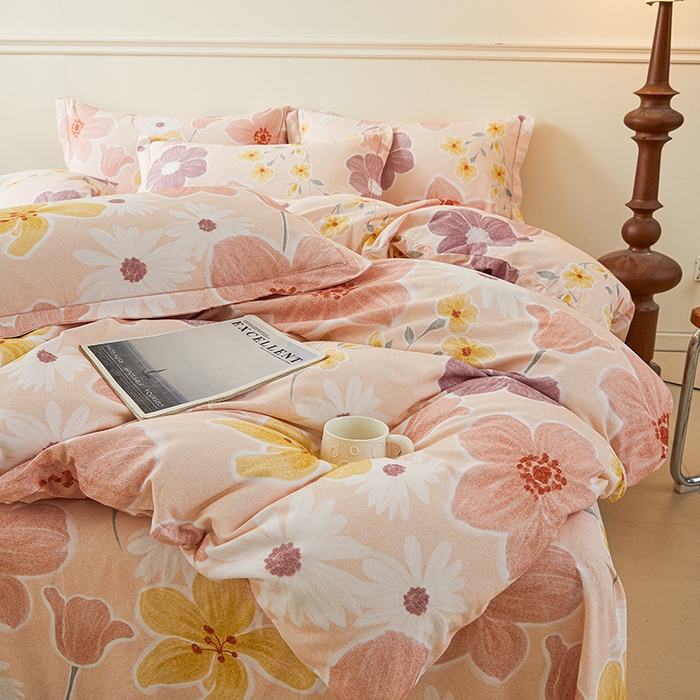 91家纺网 家纺一手货源 找家纺 名优家纺 2025新款全棉纯棉磨毛数码印花单被套单品被套被套单件 锦卉