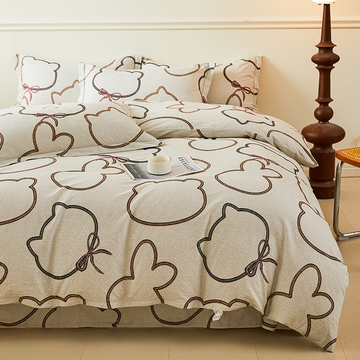 91家纺网 家纺一手货源 找家纺 名优家纺 2025新款全棉纯棉磨毛数码印花单被套单品被套被套单件 萌团-咖