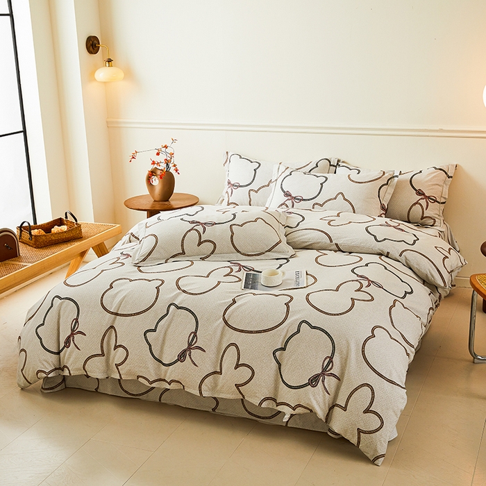 91家纺网 家纺一手货源 找家纺 名优家纺 2025新款全棉纯棉磨毛数码印花单被套单品被套被套单件 萌团-咖