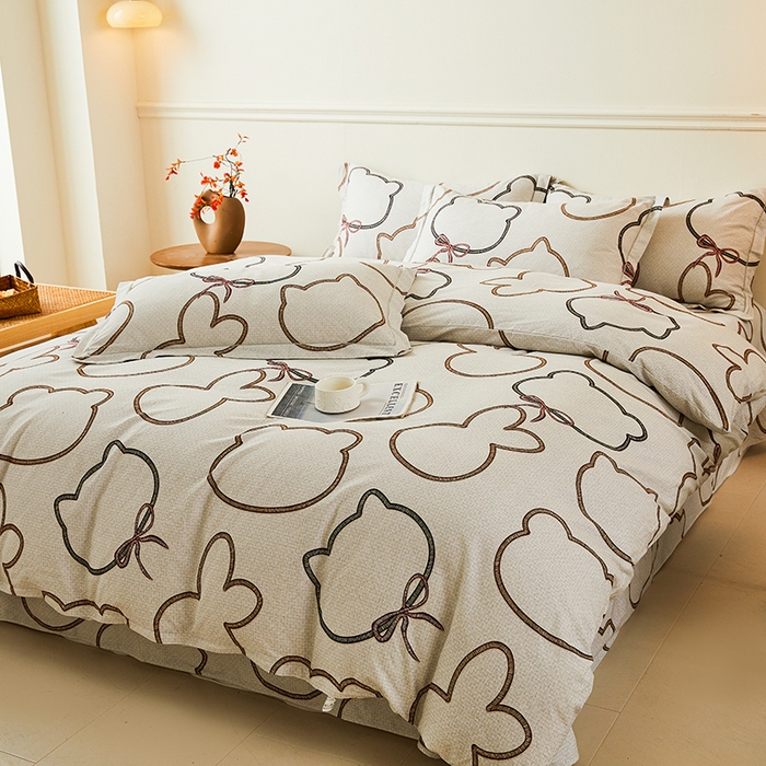 91家纺网 家纺一手货源 找家纺 名优家纺 2025新款全棉纯棉磨毛数码印花单被套单品被套被套单件 萌团-咖