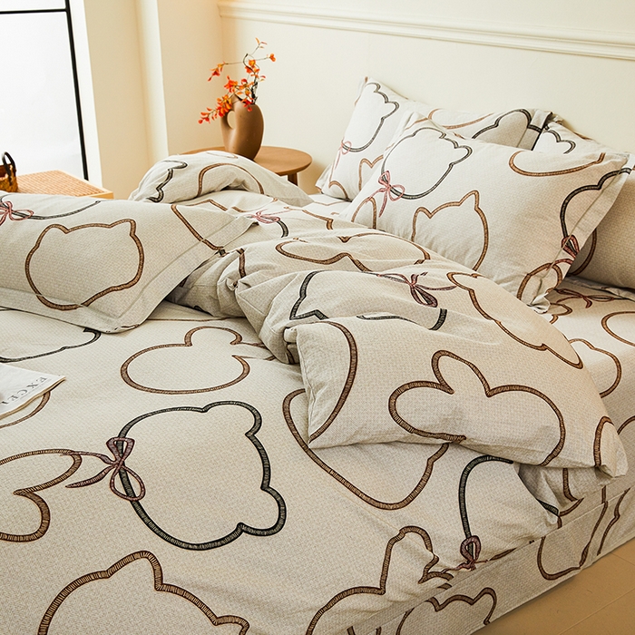 91家纺网 家纺一手货源 找家纺 名优家纺 2025新款全棉纯棉磨毛数码印花单被套单品被套被套单件 萌团-咖
