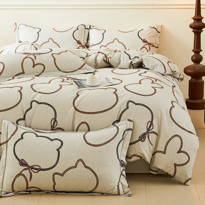 91家纺网 家纺一手货源 找家纺 名优家纺 2025新款全棉纯棉磨毛数码印花单被套单品被套被套单件 萌团-咖