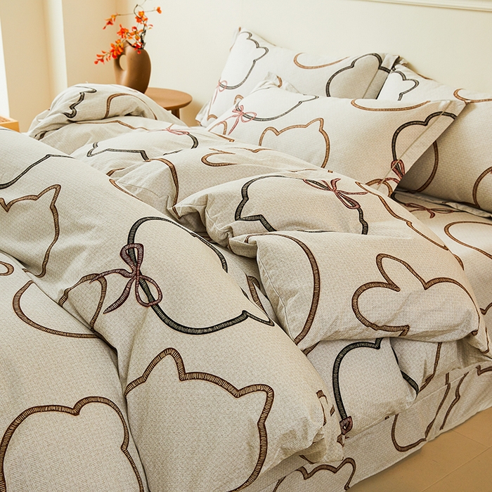 91家纺网 家纺一手货源 找家纺 名优家纺 2025新款全棉纯棉磨毛数码印花单被套单品被套被套单件 萌团-咖