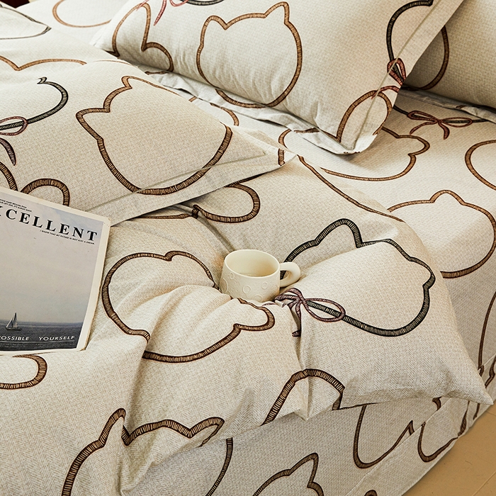 91家纺网 家纺一手货源 找家纺 名优家纺 2025新款全棉纯棉磨毛数码印花单被套单品被套被套单件 萌团-咖