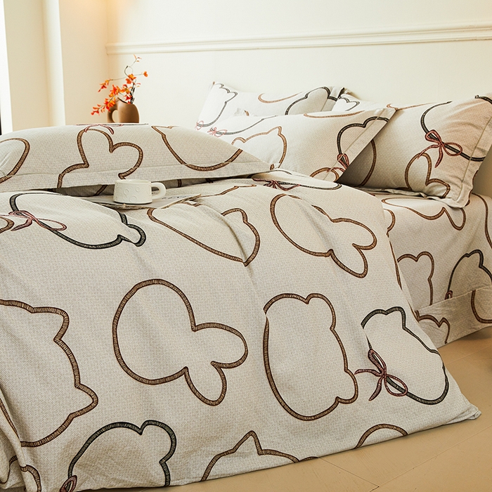 91家纺网 家纺一手货源 找家纺 名优家纺 2025新款全棉纯棉磨毛数码印花单被套单品被套被套单件 萌团-咖