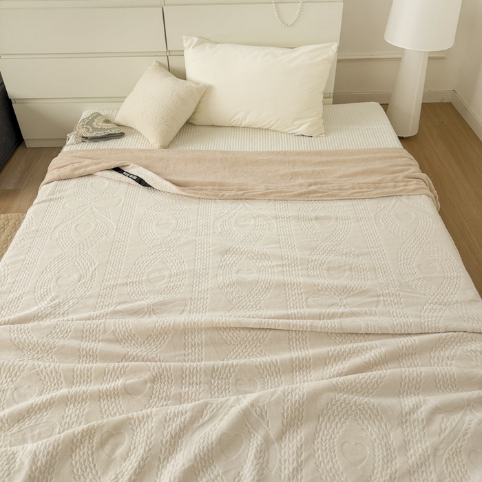 91家纺网 家纺一手货源 找家纺 （总）潮邦创意家居 2025雕花牛奶绒压线毛毯-柔缦雕花