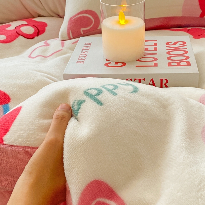 91家纺网 家纺一手货源 找家纺 （总）斯卡诺2025新款直播轻奢爆款小清新牛奶宝宝绒四件套