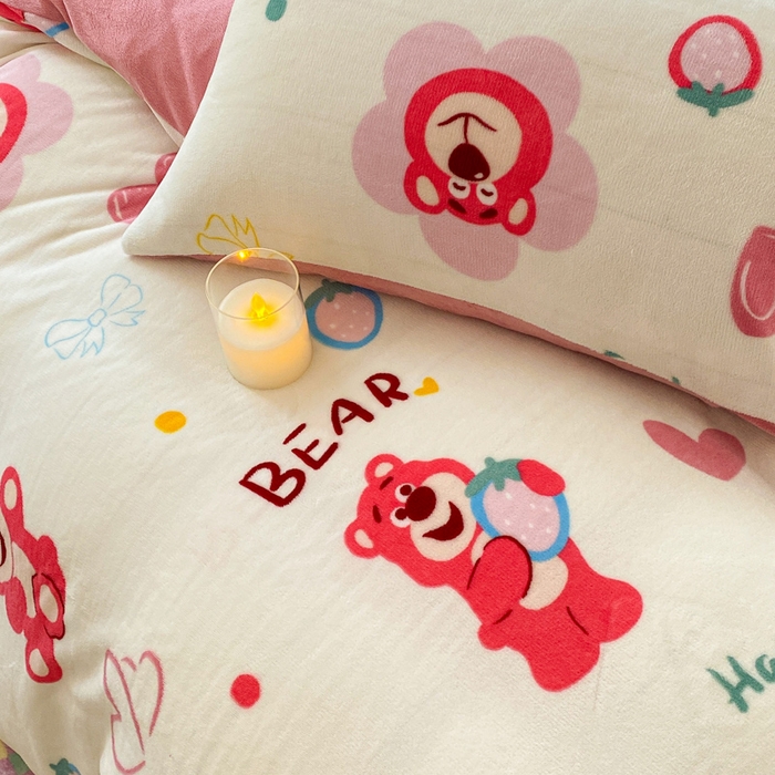 91家纺网 家纺一手货源 找家纺 （总）斯卡诺2025新款直播轻奢爆款小清新牛奶宝宝绒四件套